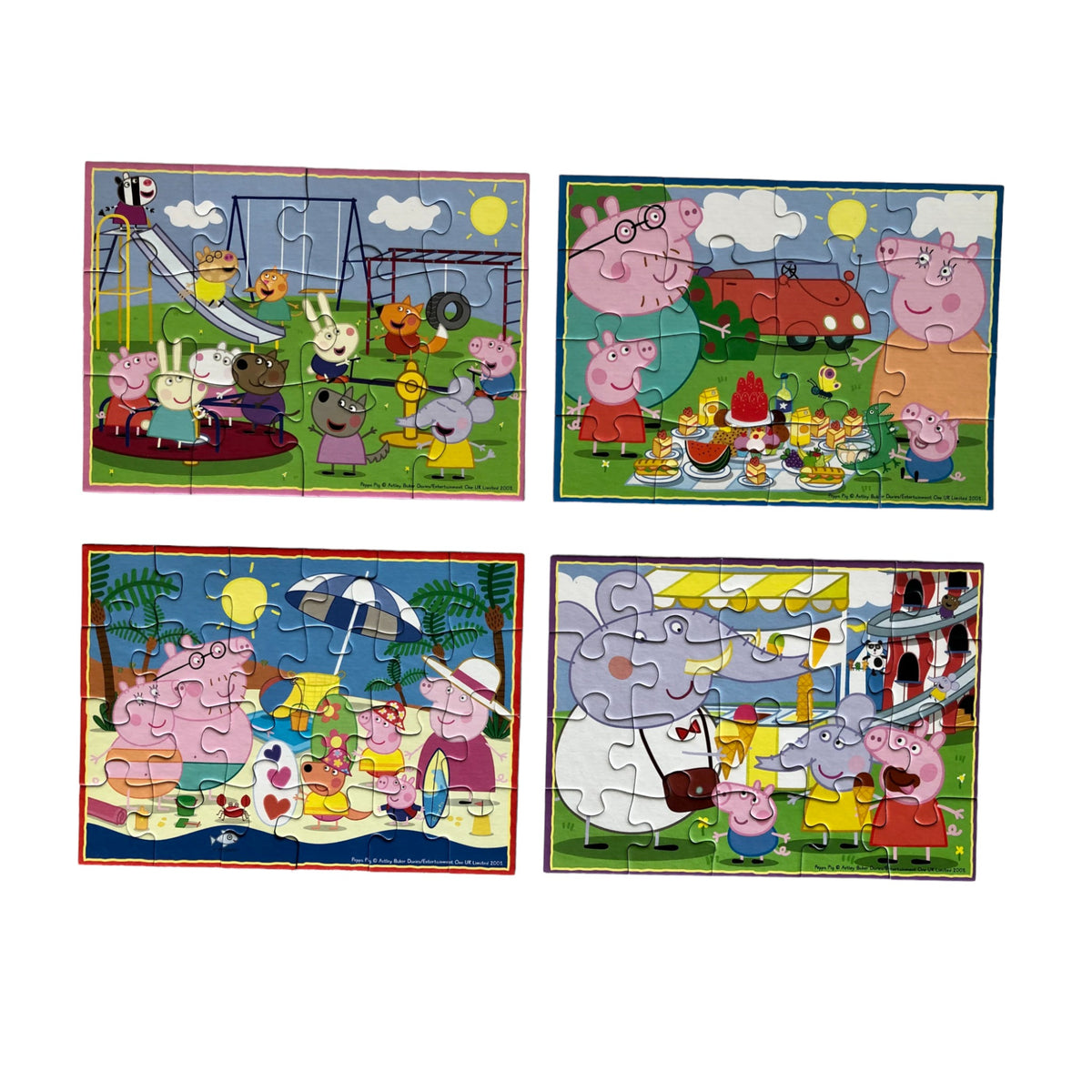Peppa Pig 4 in einer Box-Puzzles (12, 16, 20, 24 Teile) – Ravensburger