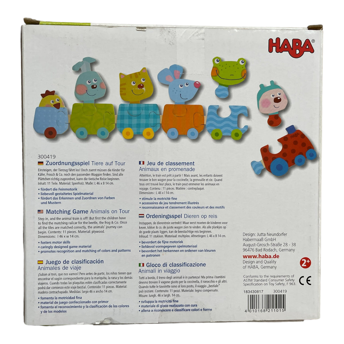 Haba - Matching game Animals on tour
