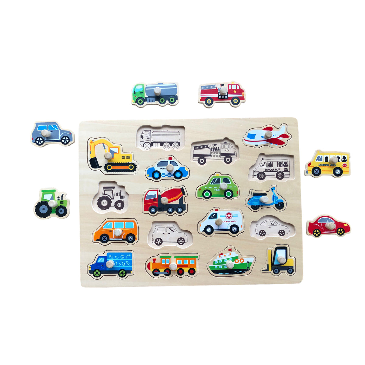 Lelin - Puzzle transport en bois