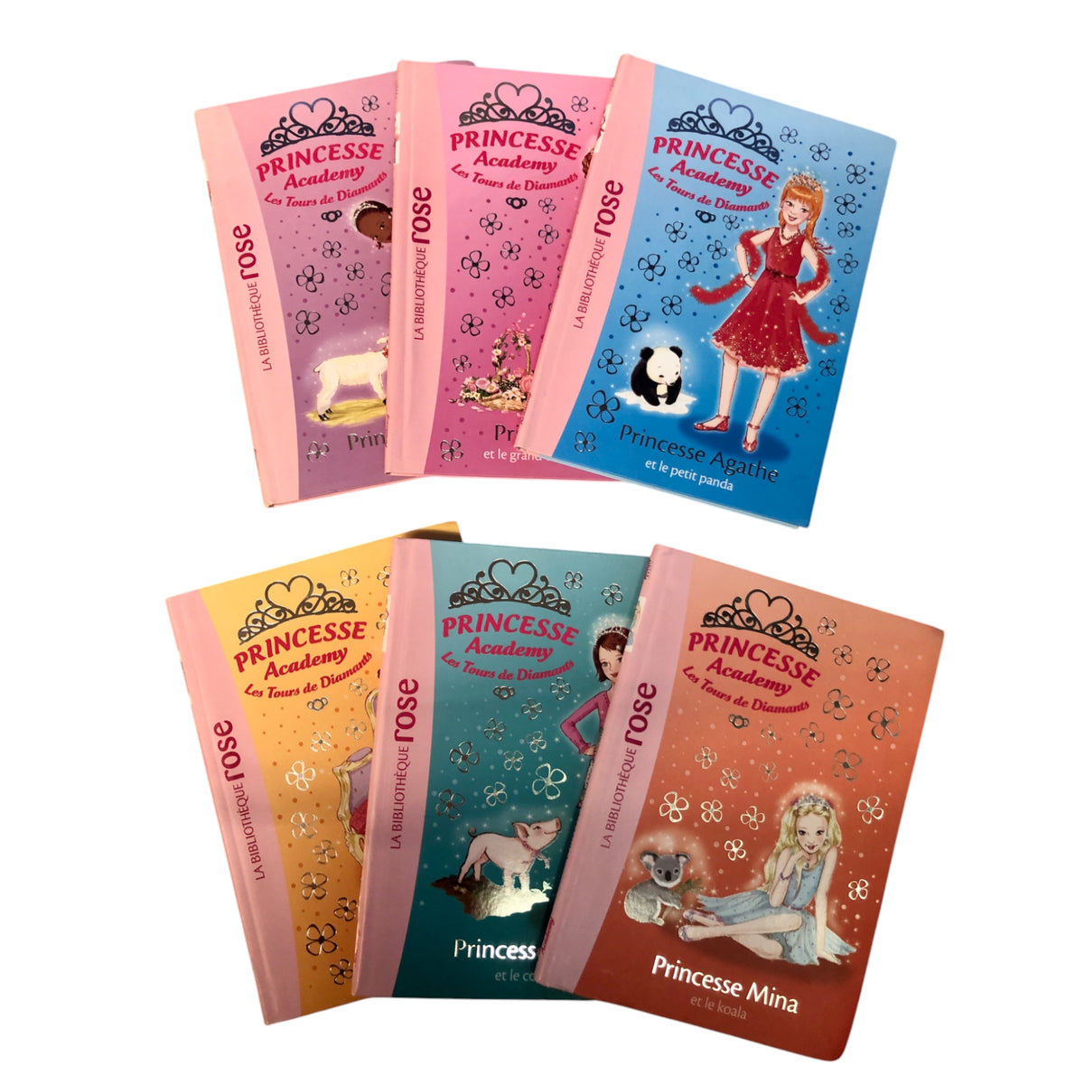 Lot de 6 livres Princesse Academy de la série "Les Tous de Diamands"