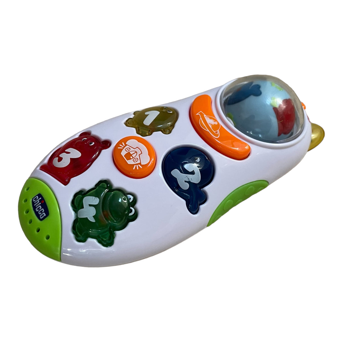 Chicco Globetrotter Handy Talking Telephone, Spinning Globe 6 Monate + Französisch/Englisch