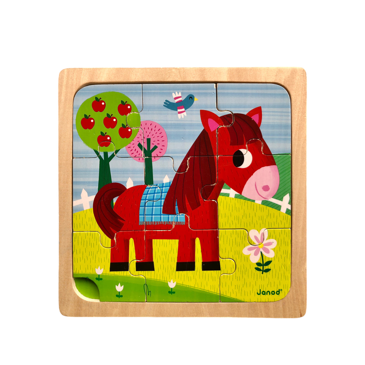 Janod - Holzpuzzle-Trio - 9 Teile