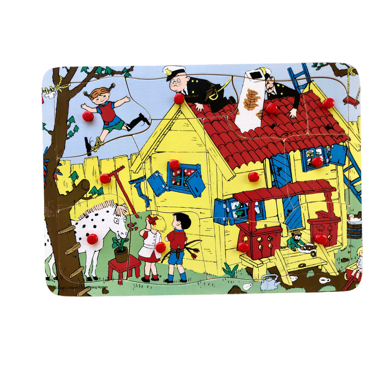 Pippi Langstrumpf Peg Puzzle - 12 pieces