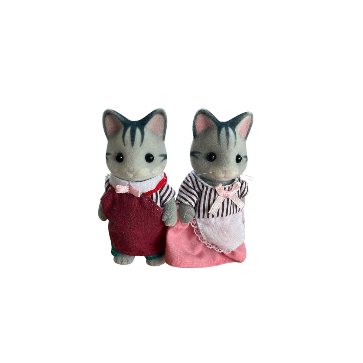Sylvanian Families - The Grey Cat Family Parents - Supermarket Owners