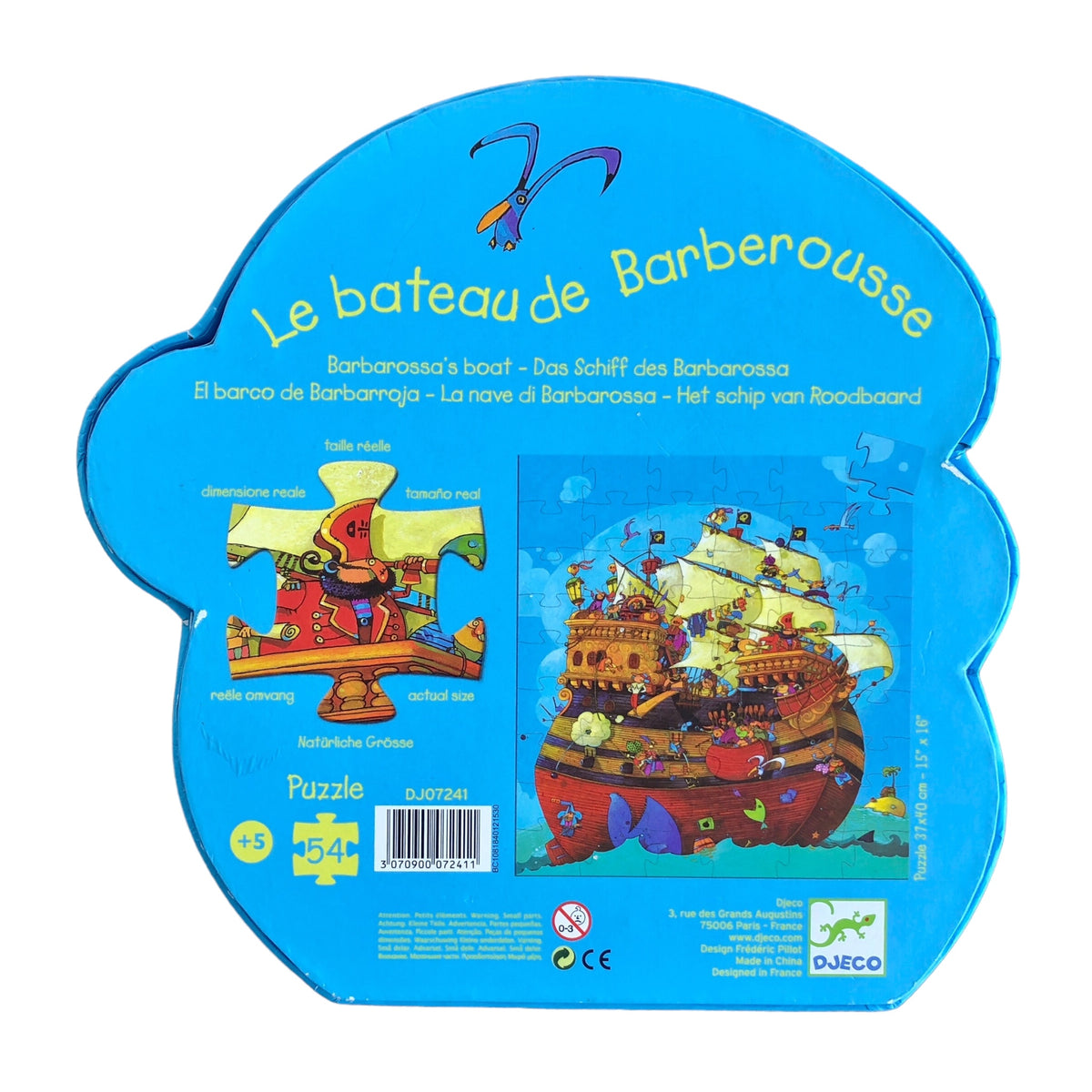 Djeco - Puzzle Le bateau de Barberousse - 54 pièces
