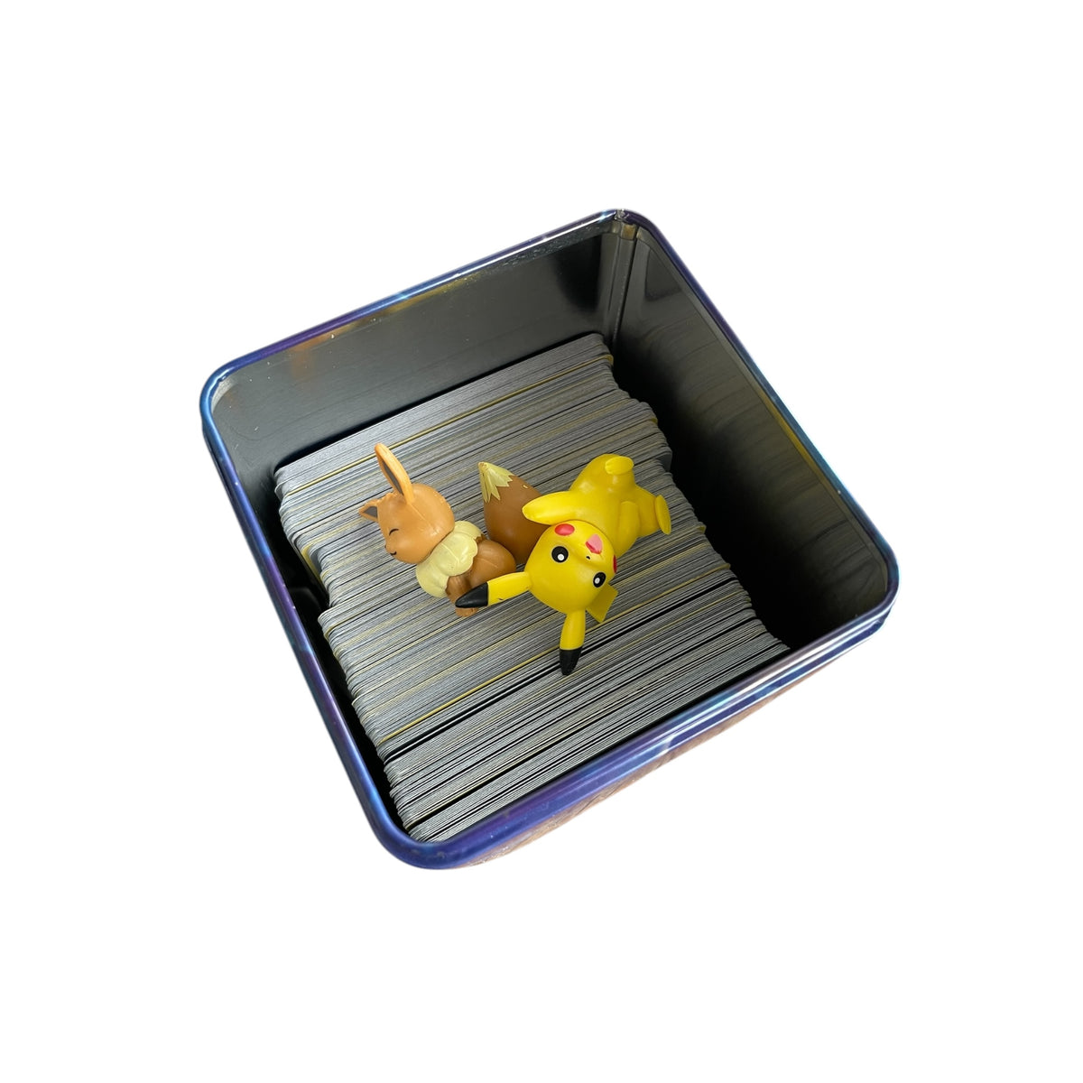 Jeu de cartes à collectionner Pokémon ® Boîte en métal avec 270 cartes et 2 figurines