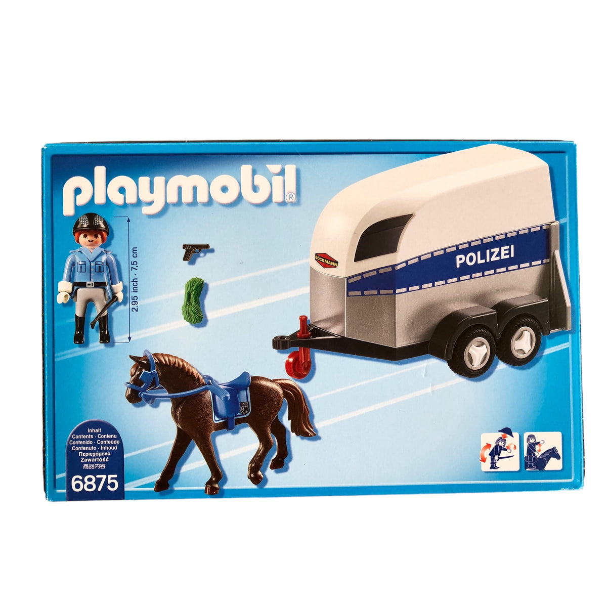 Playmobil® City Action 6875 Cheval de police avec remorque