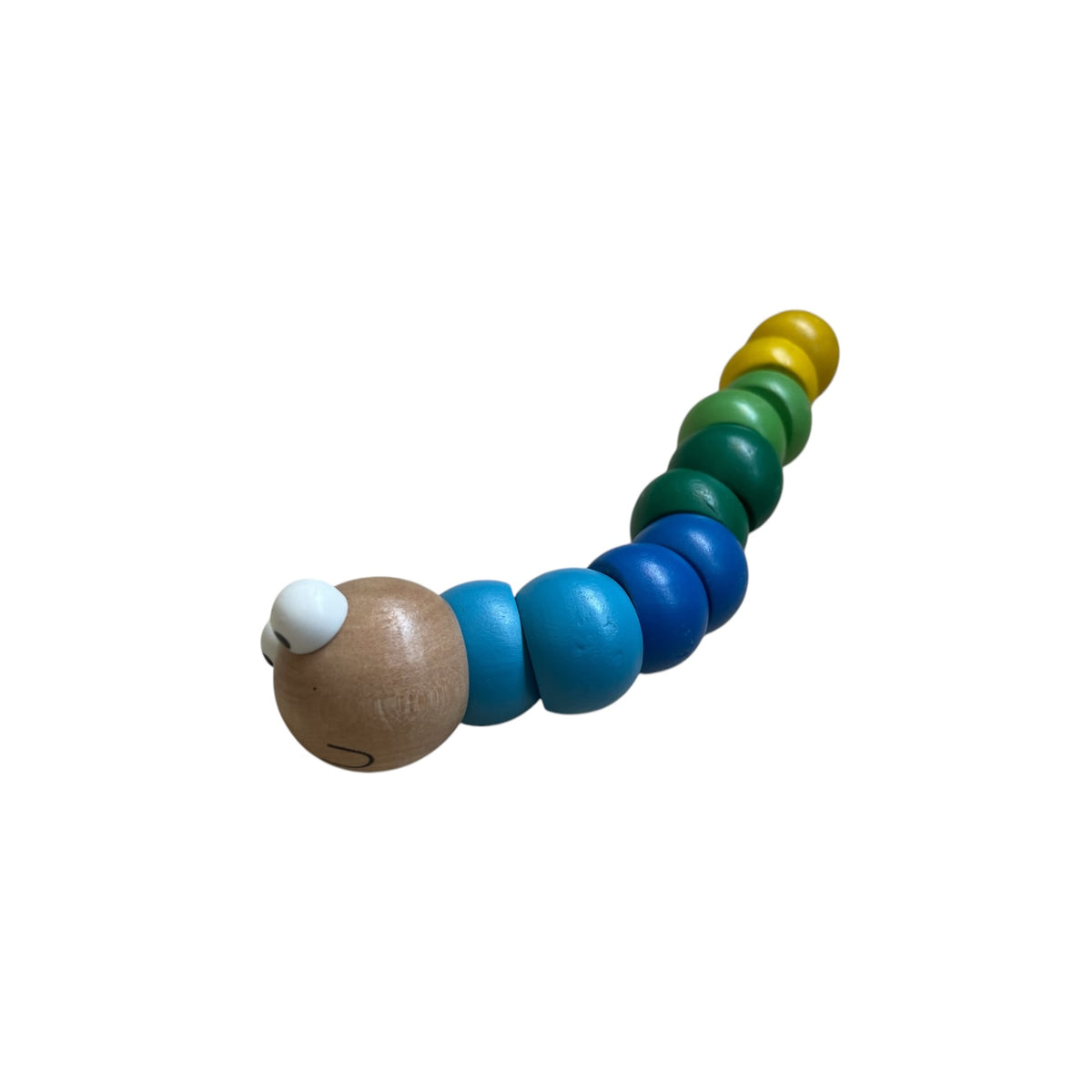 Jouet de motricité en bois chenille flexible