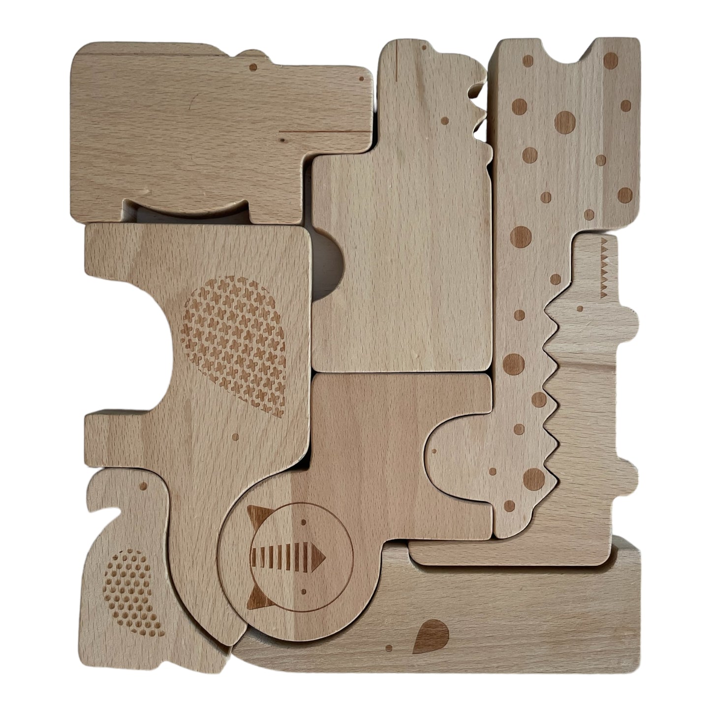 Petit Collage - Safari Jumble Wooden Puzzle and Play