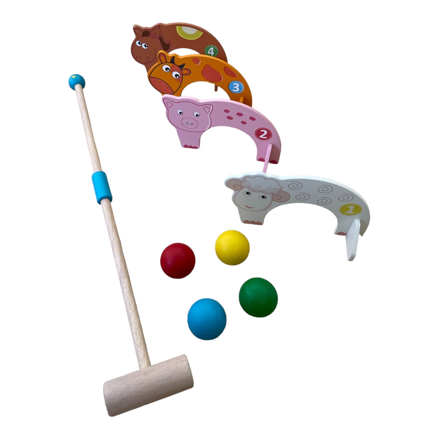 Wooden croquet set for kids - Spielba