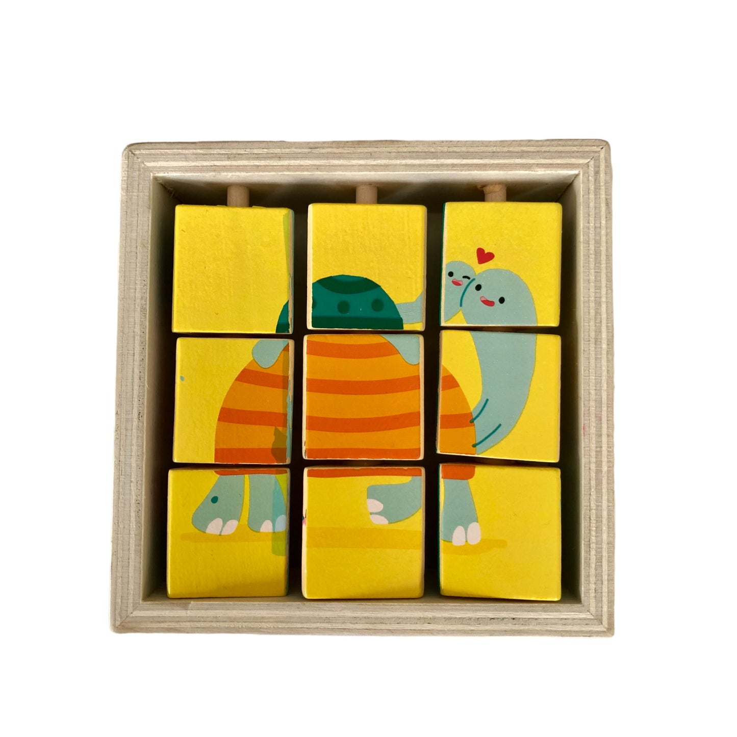 Cubes puzzle en bois Maman & Fils