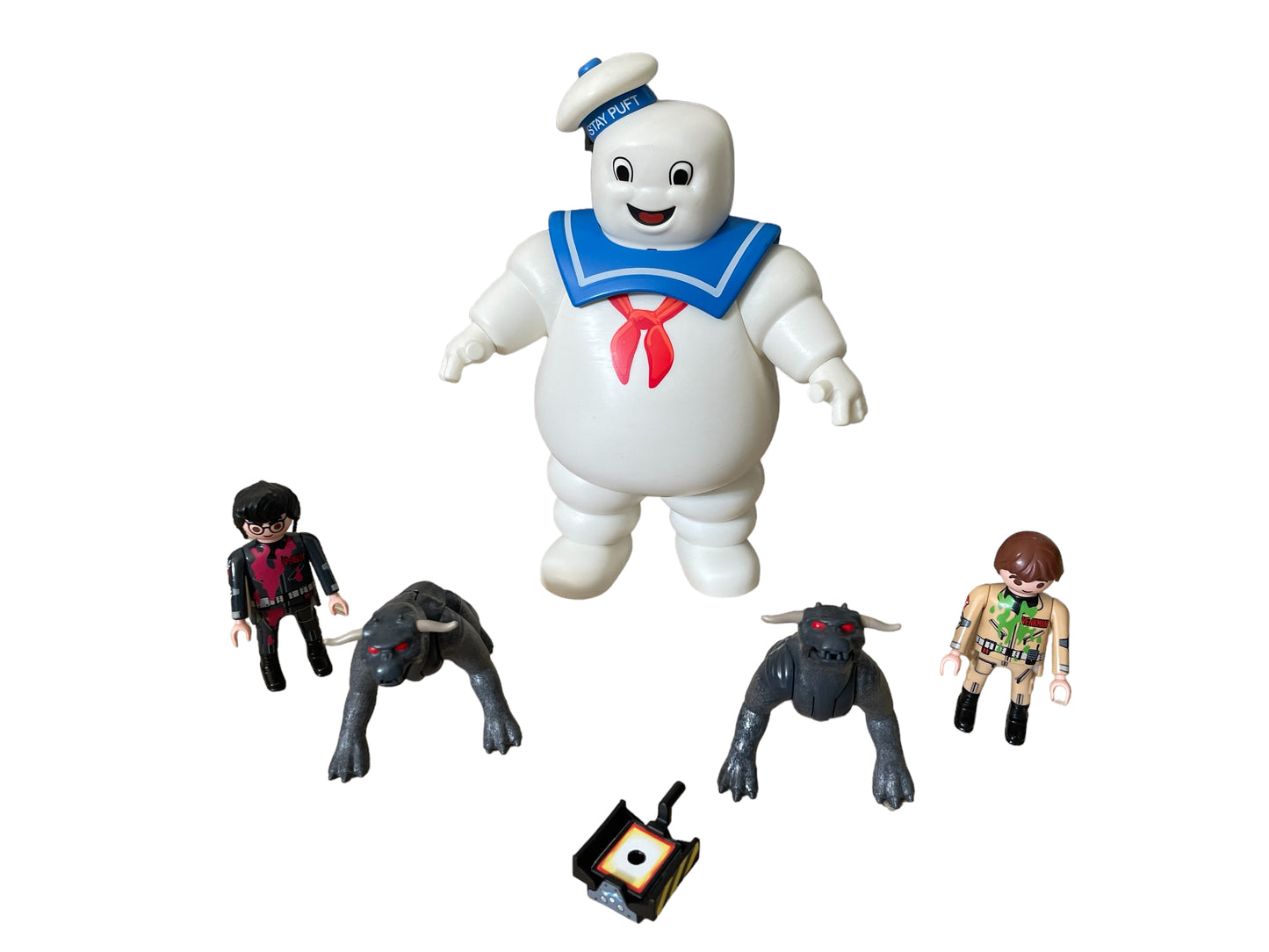 3 in 1 Ghostbusers Playmobil Set including: Ghostbusters Fire Station, Ghostbusters Squad Car and Stay Puft Mashmallow Man