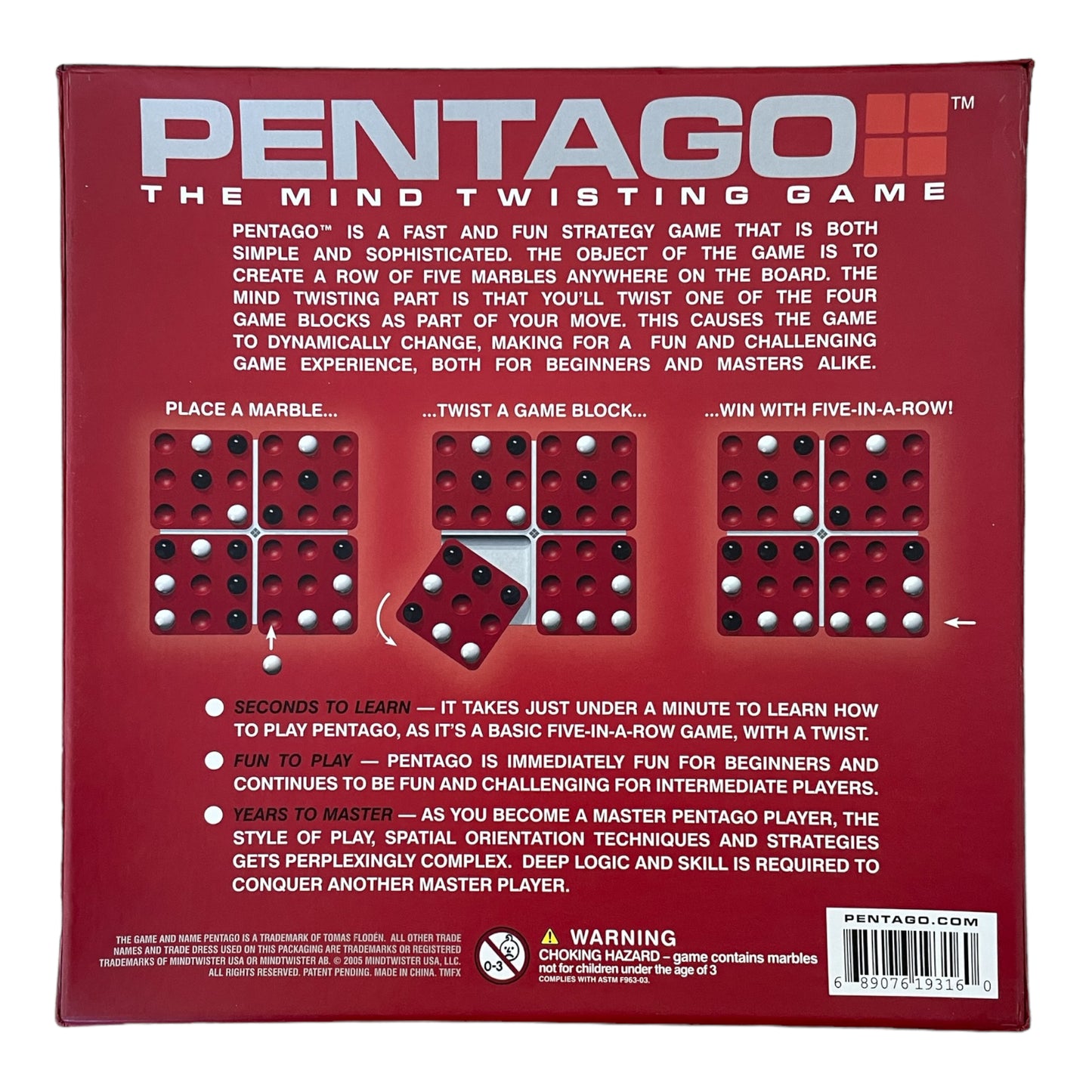 Pentago, the mind twisting game.