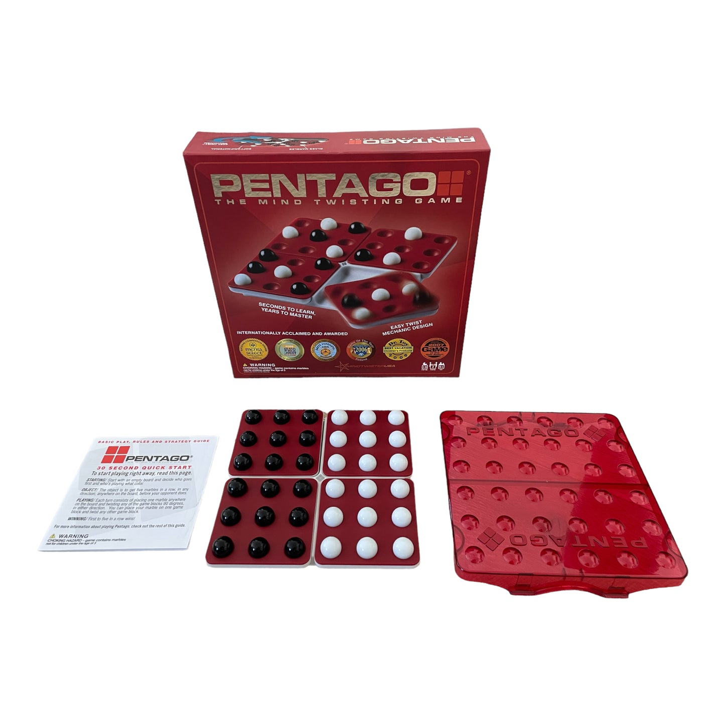Pentago, the mind twisting game.