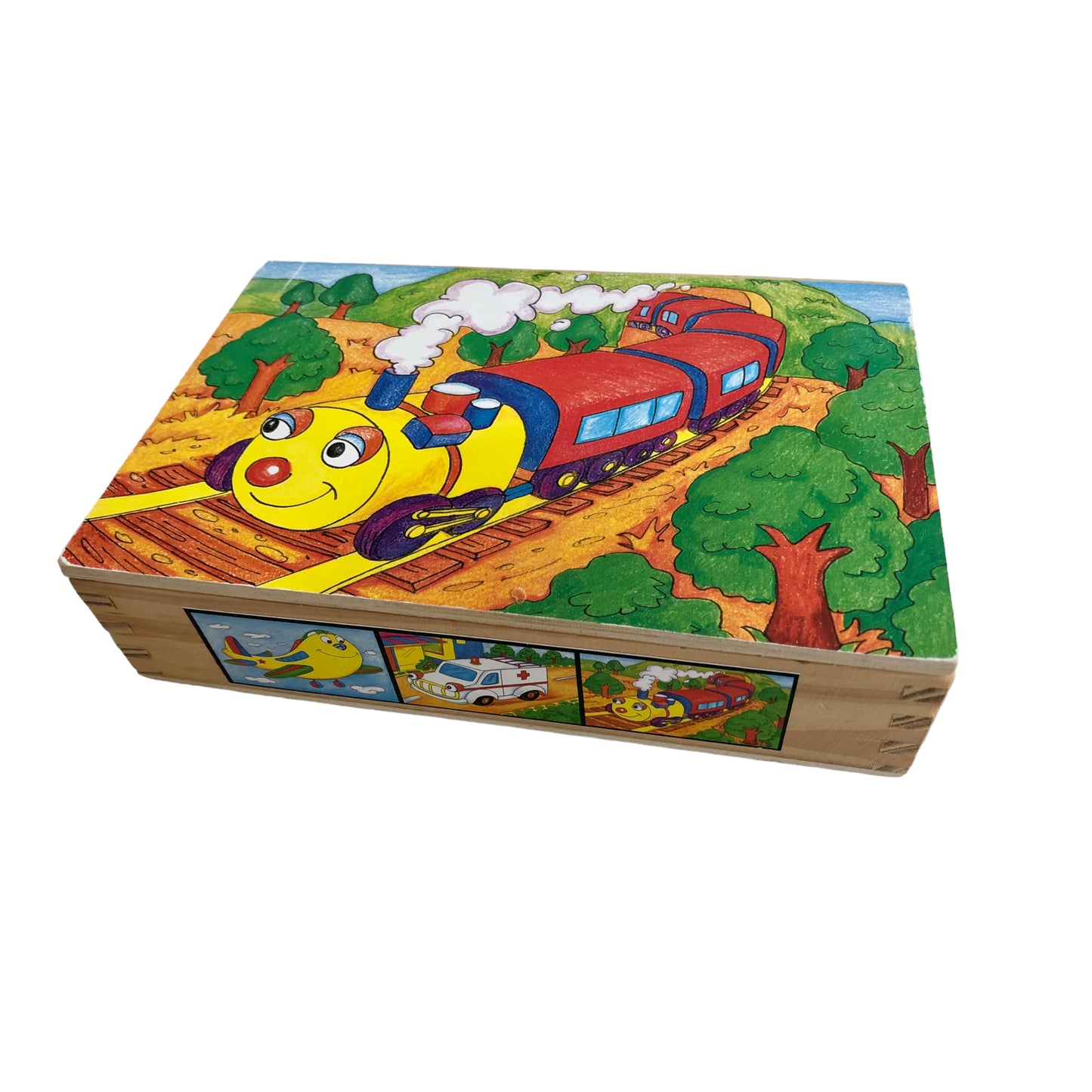 Colorful Vehicles Wooden Puzzle - 15 pieces