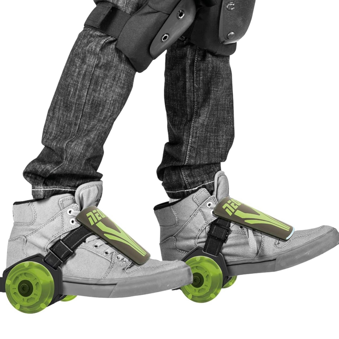 Neon Street Rollers: LED Light-up Clip-on Roller Skates