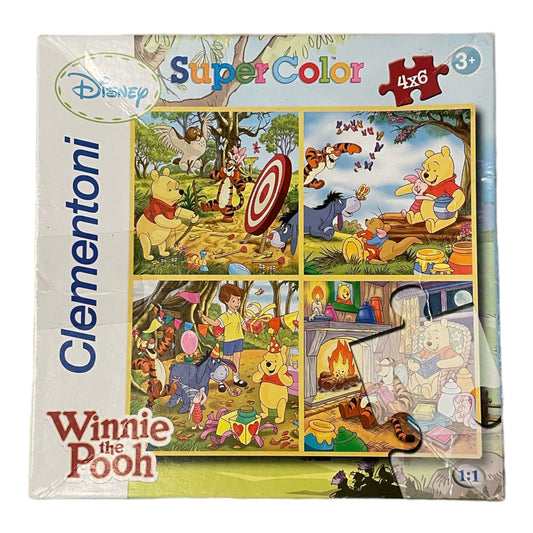 Clementoni - Winnie l'ourson - 4 puzzle de 6 pièces