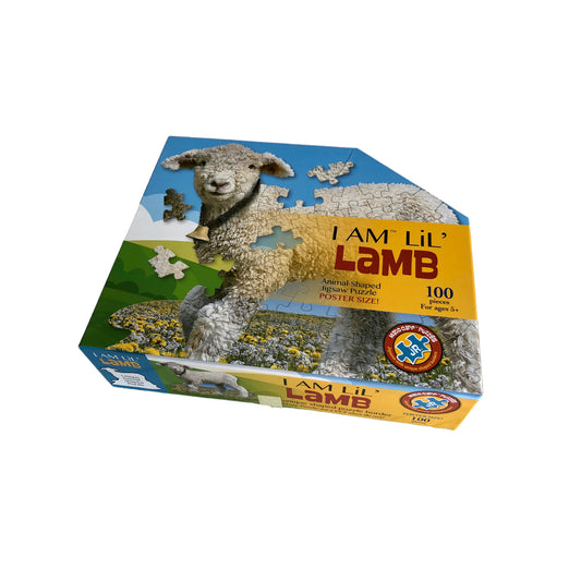 I am Lil' Lamb - Animal Shaped Jigsaw Puzzle - 100 pieces