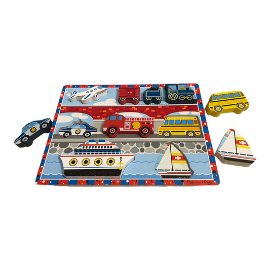 Melissa and Doug Vehicles Chunky Puzzle