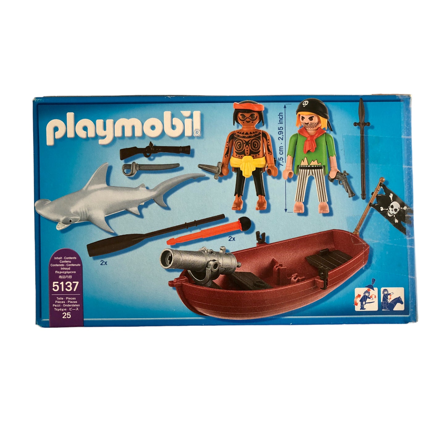 Playmobil - Pirate boat with hammerhead shark