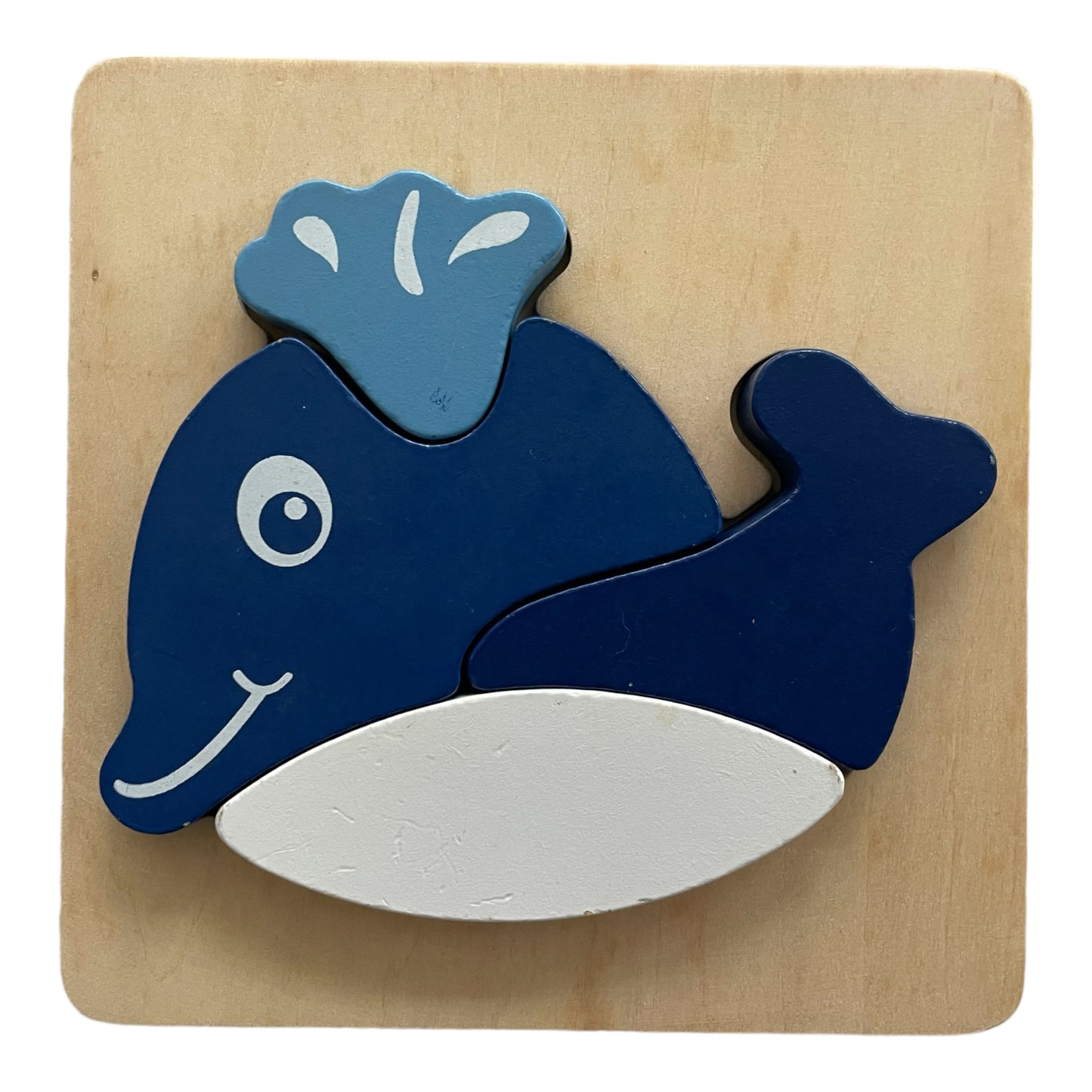 Wooden puzzle 3 items (duck, whale, elephant)