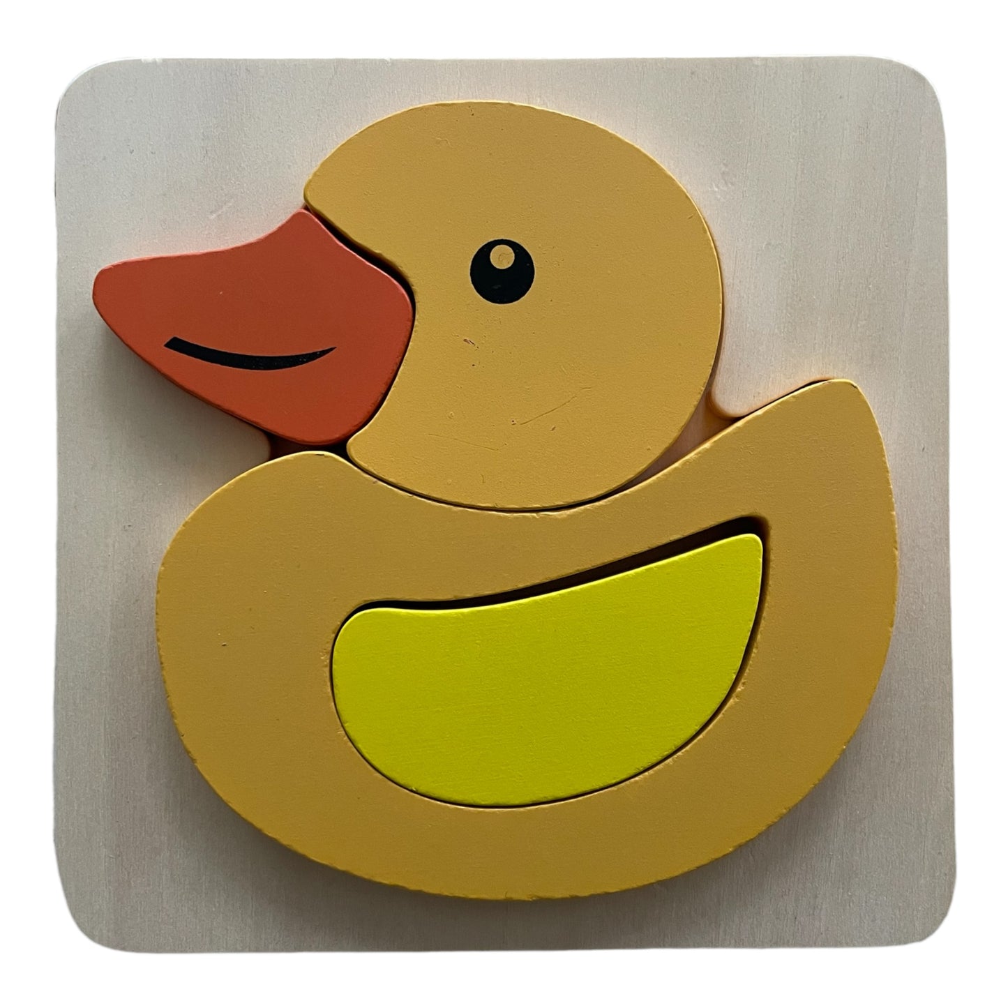 Wooden puzzle 3 items (duck, whale, elephant)