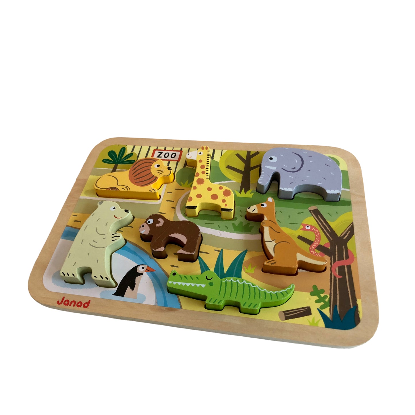Janod - Chunky zoo Puzzle - 7 pieces