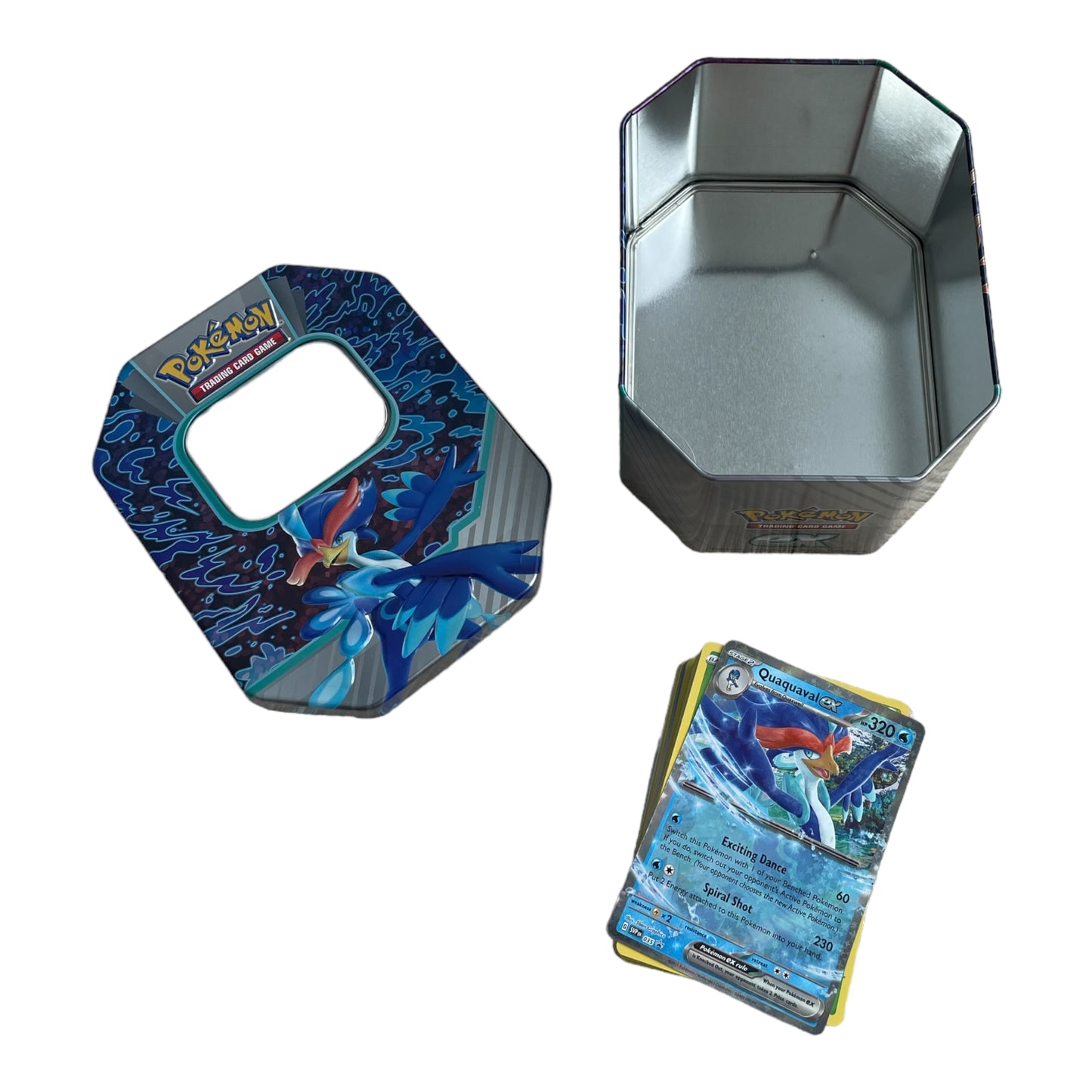 Pokémon - Quaquaval Metal Box with 100 cards - Trading card game