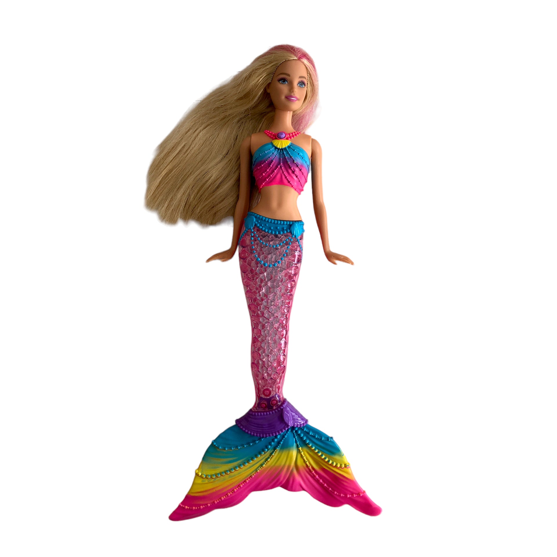 Poupée Barbie® Sirène avec queue arc-en-ciel lumineuse – Circle Toys
