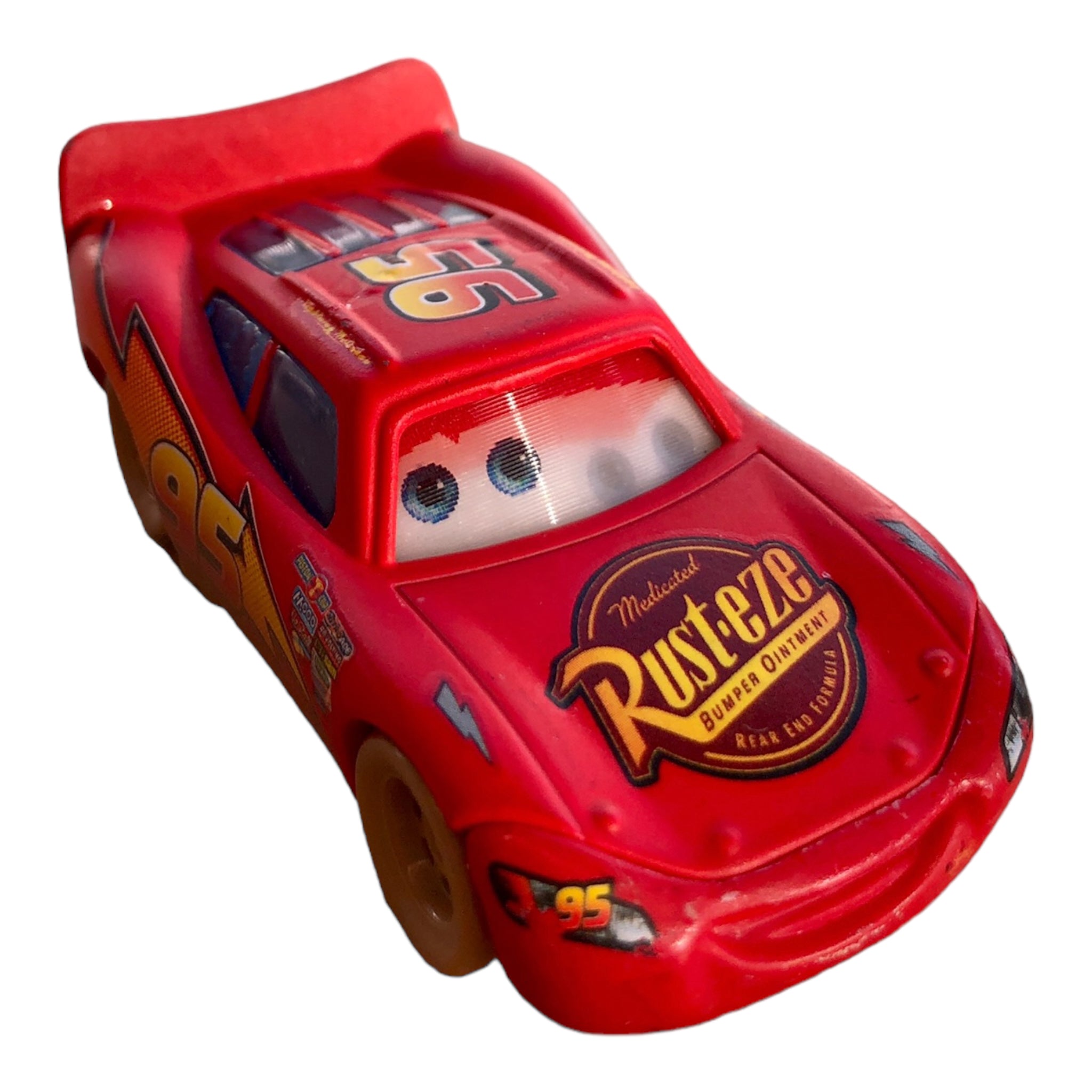 Disney Pixar Cars Lightning McQueen moving eyes with Holographic W Circle Toys