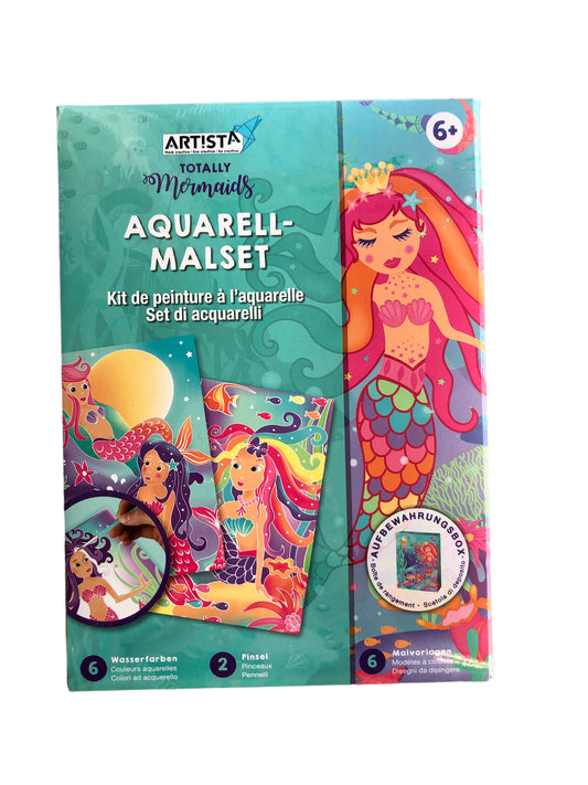 Mermaid watercolour painting set