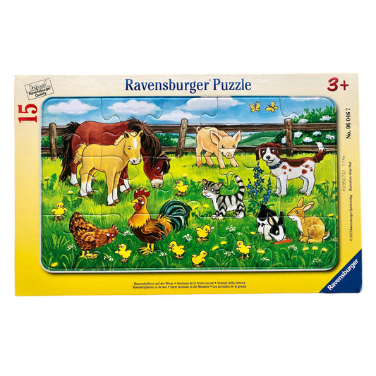 Ravensburger Puzzle - Animaux de la ferme dans le pré - 15 pièces