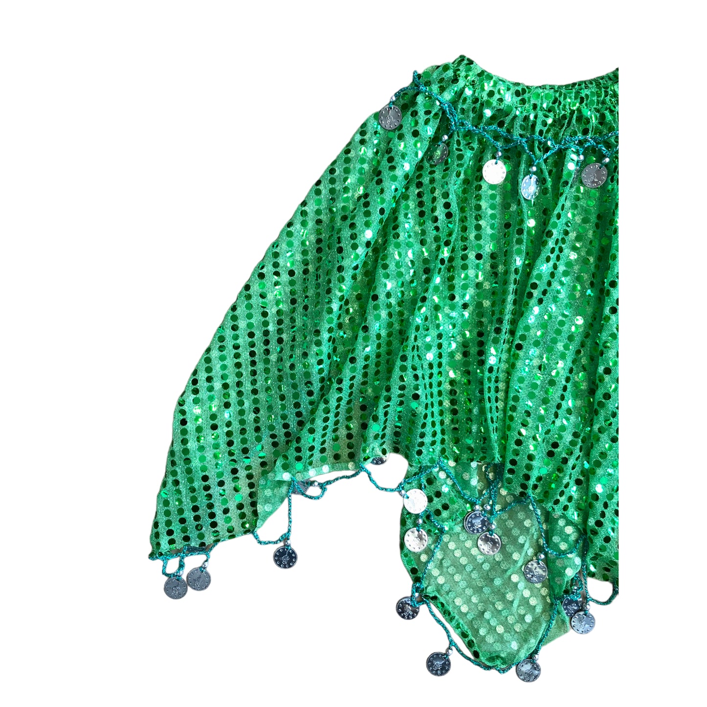 Belly dancer skirt - Green (5/7 years old)