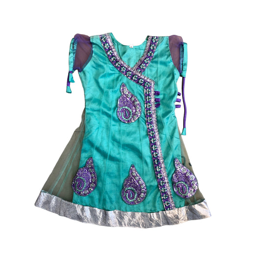 Robe Fille Menthe Indienne (3/4 ans)