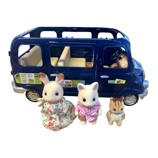 Sylvanian Families - Seven Seater van - including 3 figures