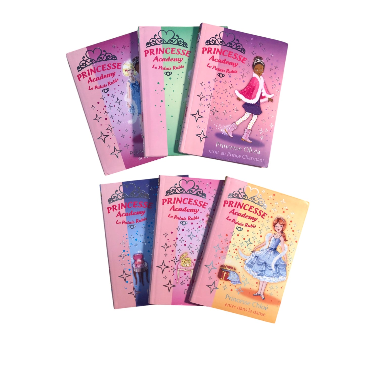 Lot de 6 livres Princesse Académie de la série "Le Palais Rubis"