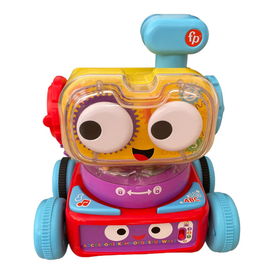 Fisher-Price - 4-in-1 Robot - Baby and Child - Light, Music, Educational Content - Interactive, Transformable, Evolutive - Gift from 6 Months, French Version