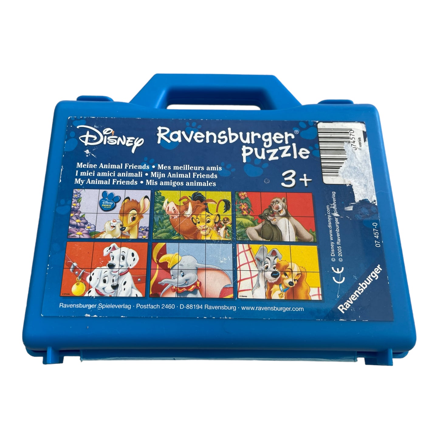 Ravensburger - Cubes - 6 Cubes - Disney Animal Friends (Bambi, Dumbo, 101 Damaltians, Lion king, and Jungle Book)