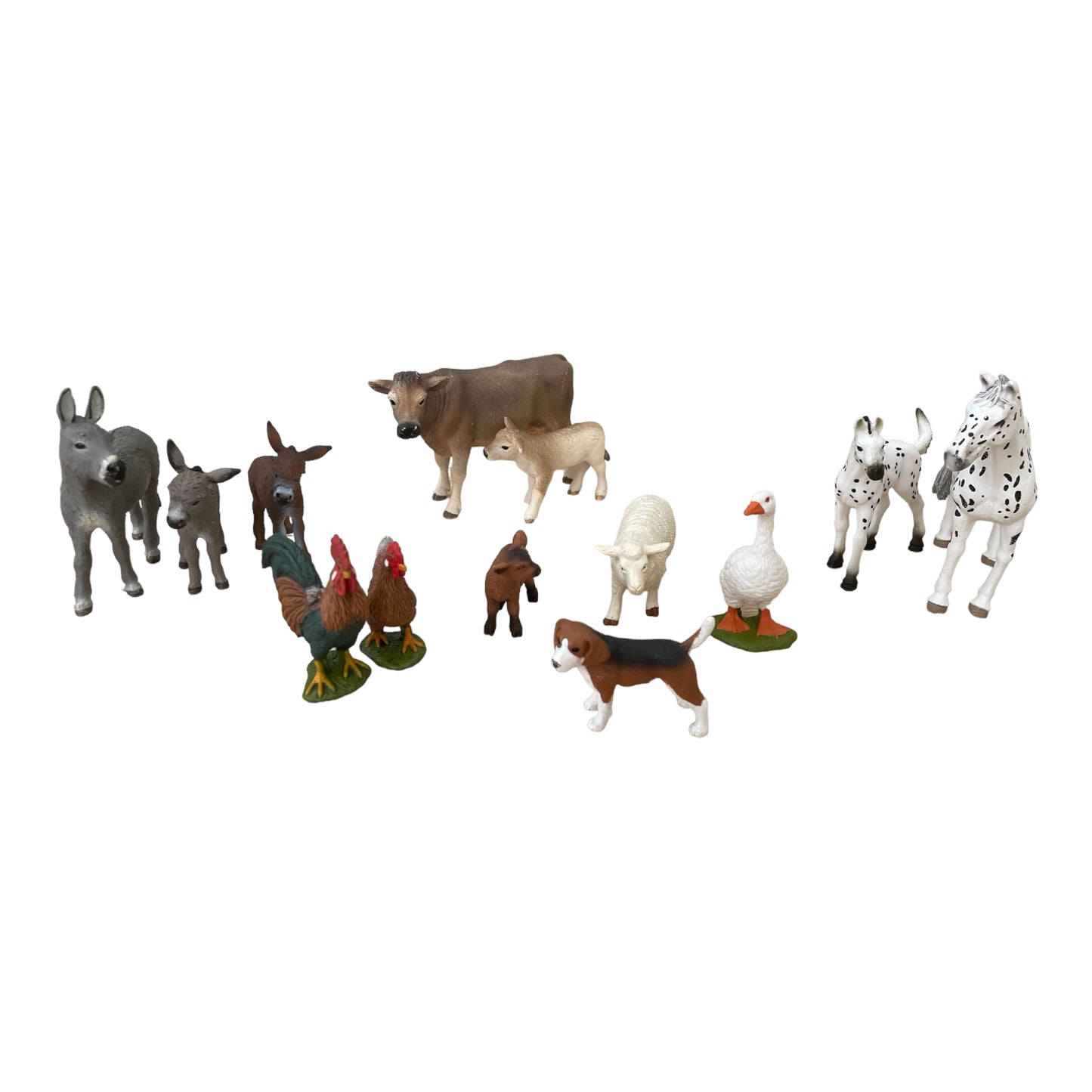 Set animaux du monde de la ferme - Schleich - 13 animaux (vaches, ânes, moutons, poules, chien, oie, chèvre)