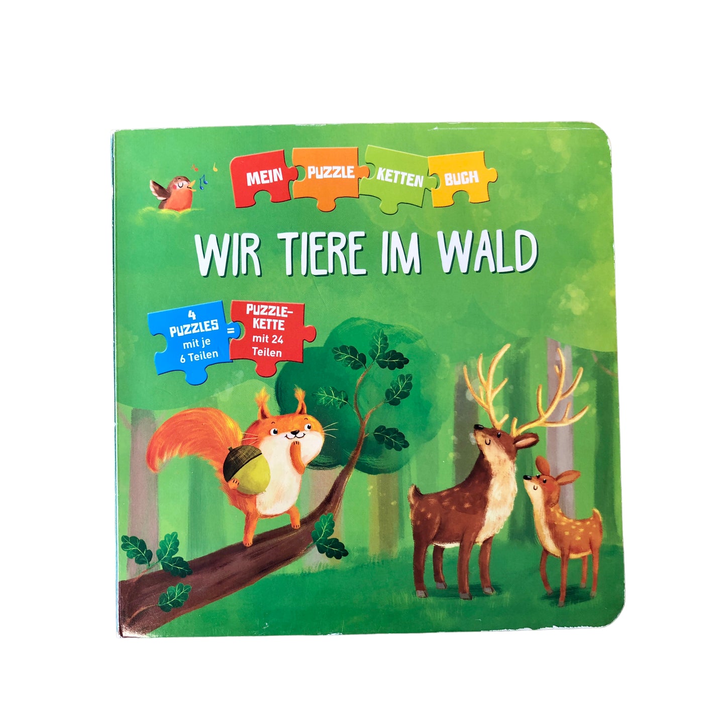 Mein Puzzle Ketten Buch- Wir Tiere im Wald