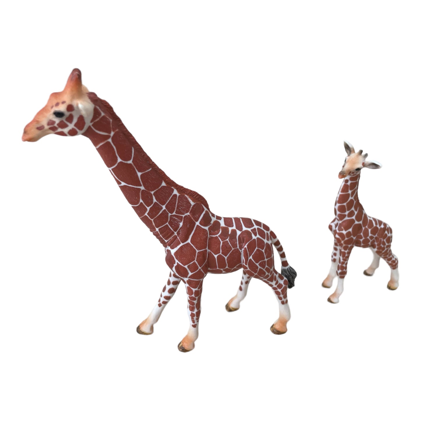 Set mit Wildtieren - Schleich - 6 Tiere (Giraffen, Schimpansen, Gürteltier, Strauß, rosa Flamingo)