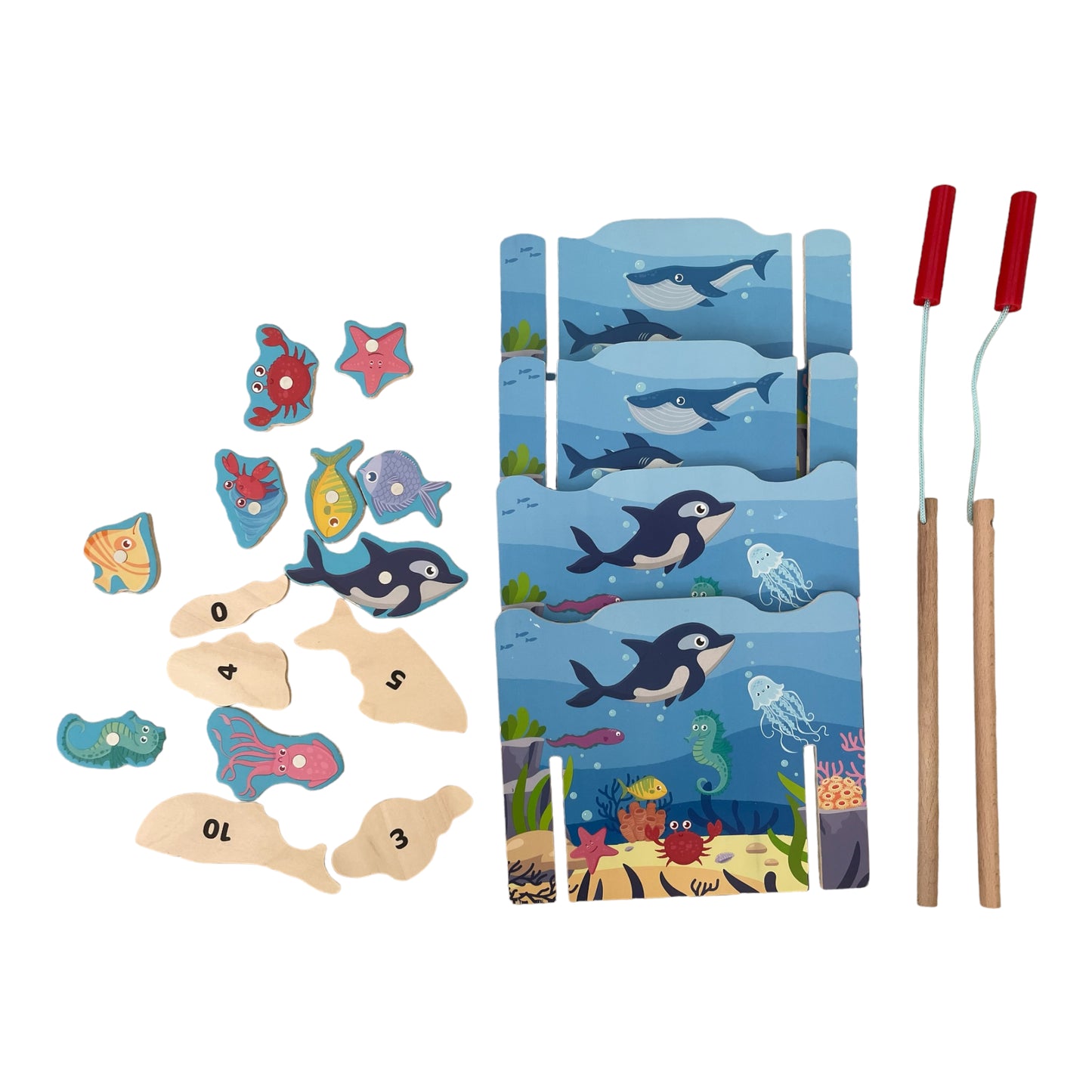 Fishing game early learning toy 20 pieces