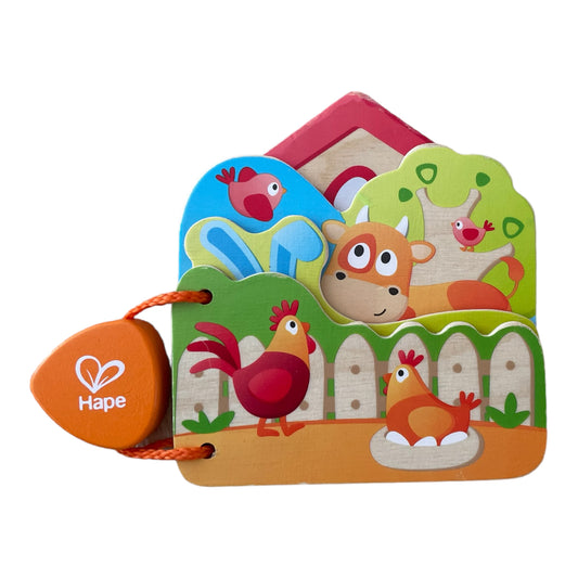 Hape Baby Book Animals on the farm - Wood toy