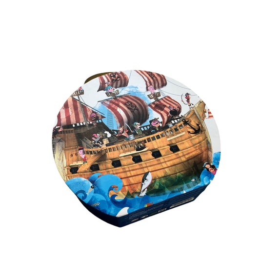 Janod - Puzzle case, Pirate ship, 39 pieces