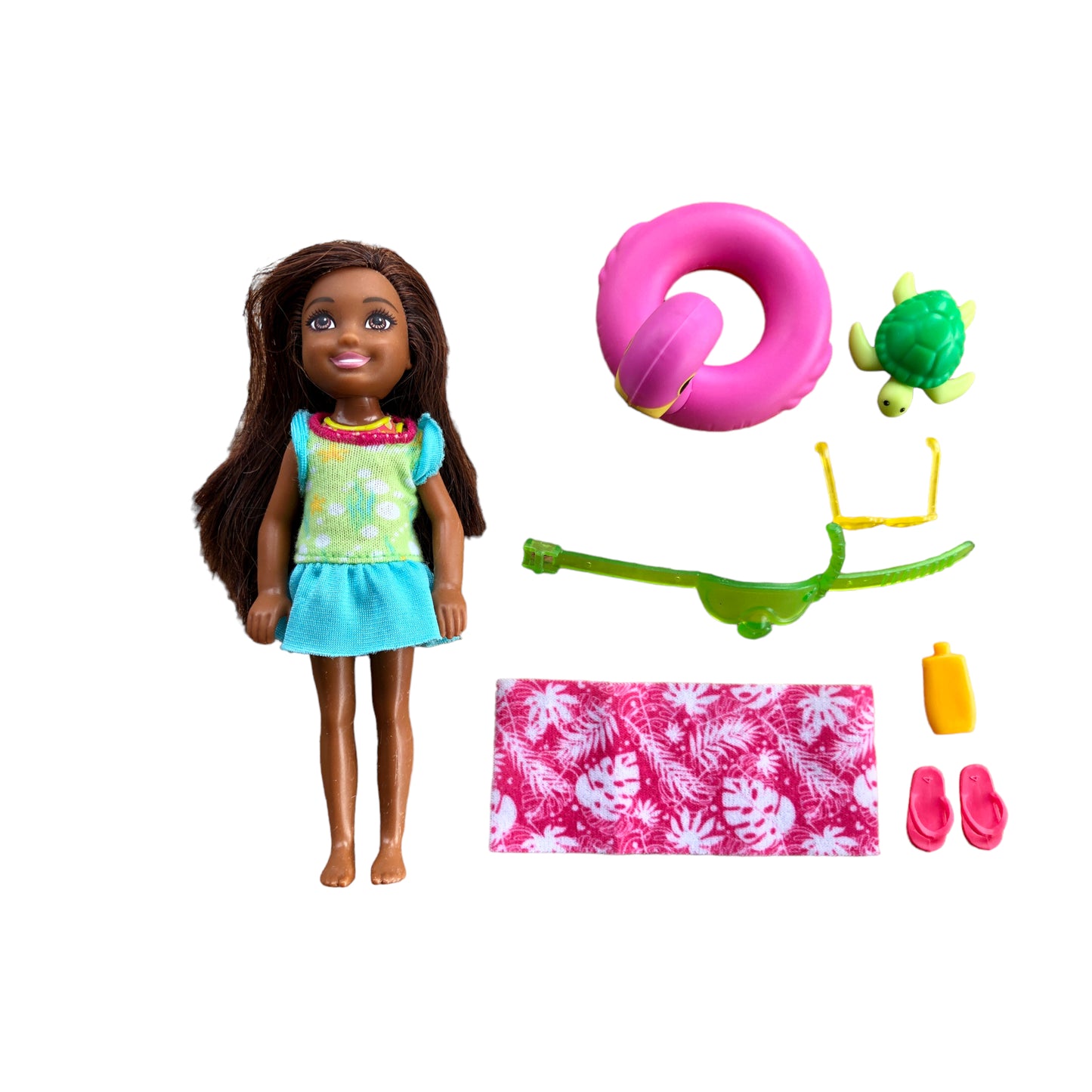 Mattel - Barbie The Crazy Birthday Chelsea avec cerceau de natation Flamingo