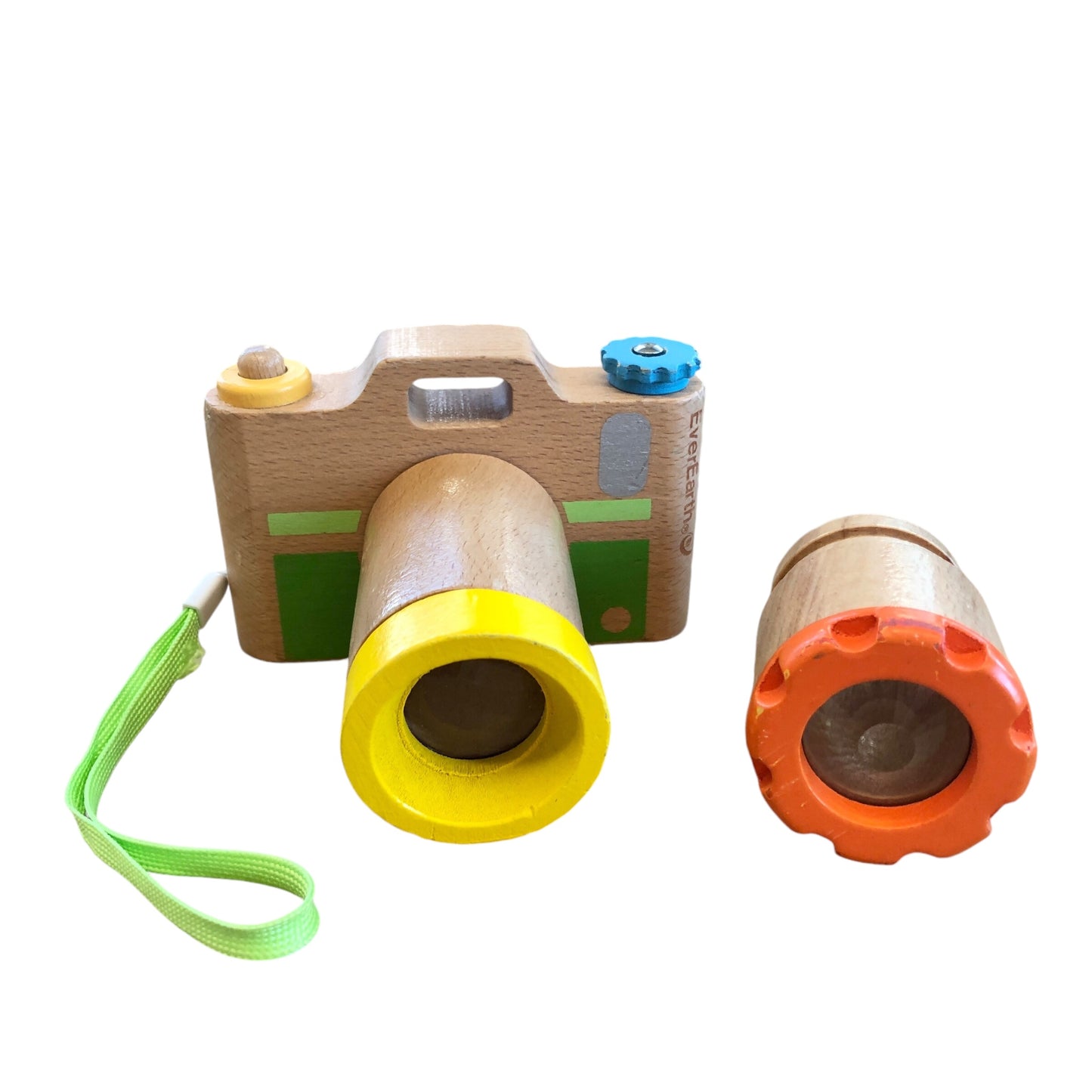 Ever Earth - Wooden Children's Camera with 2 Interchangeable Lenses for Little Explorers