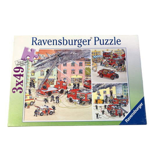 Puzzle Ravensburger - Les pompiers - 3x49 pièces