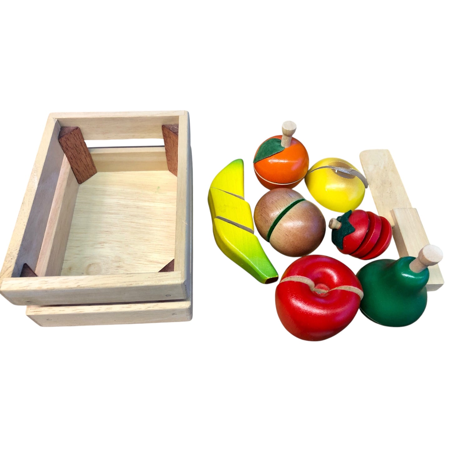 Wooden fruit to cut