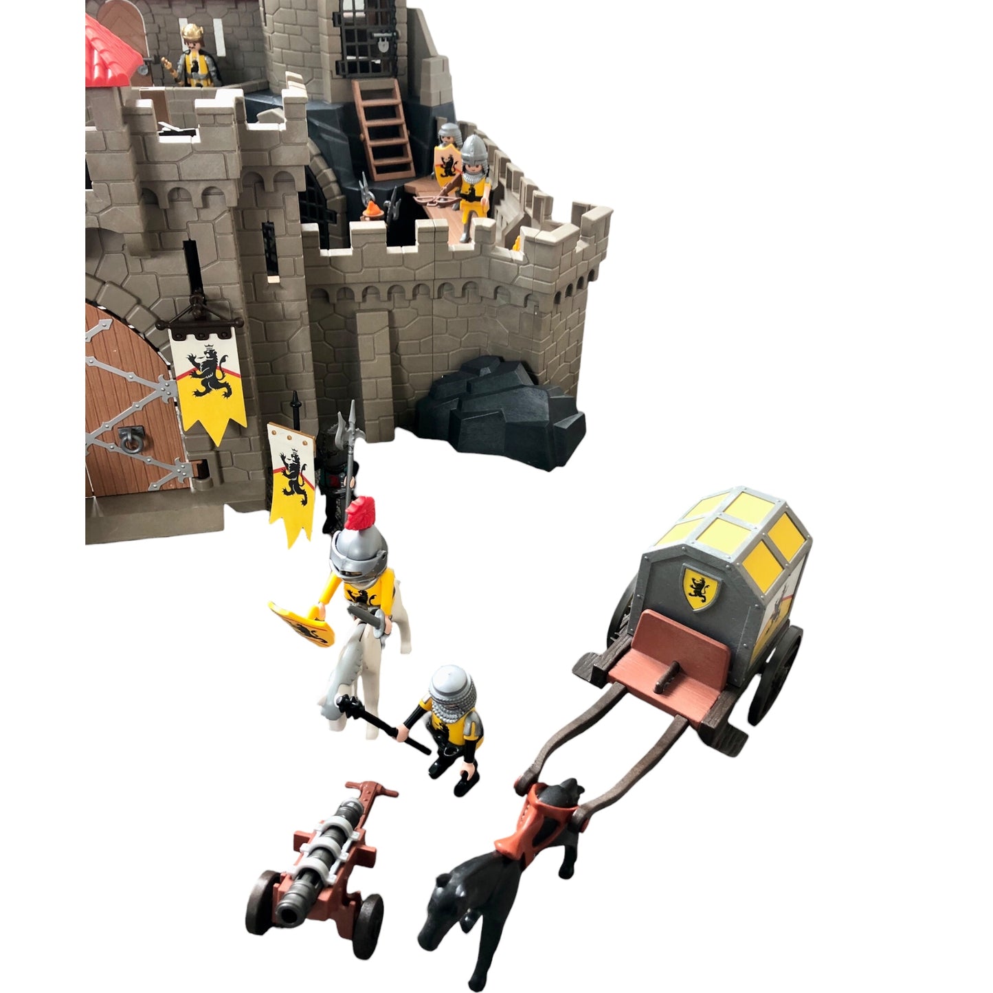 Playmobil® 4865 Château-Fort des Chevaliers du Lion + 4874 Convoi et trésor des Chevaliers du Lion + 4871 Troupe des Chevaliers du Lion