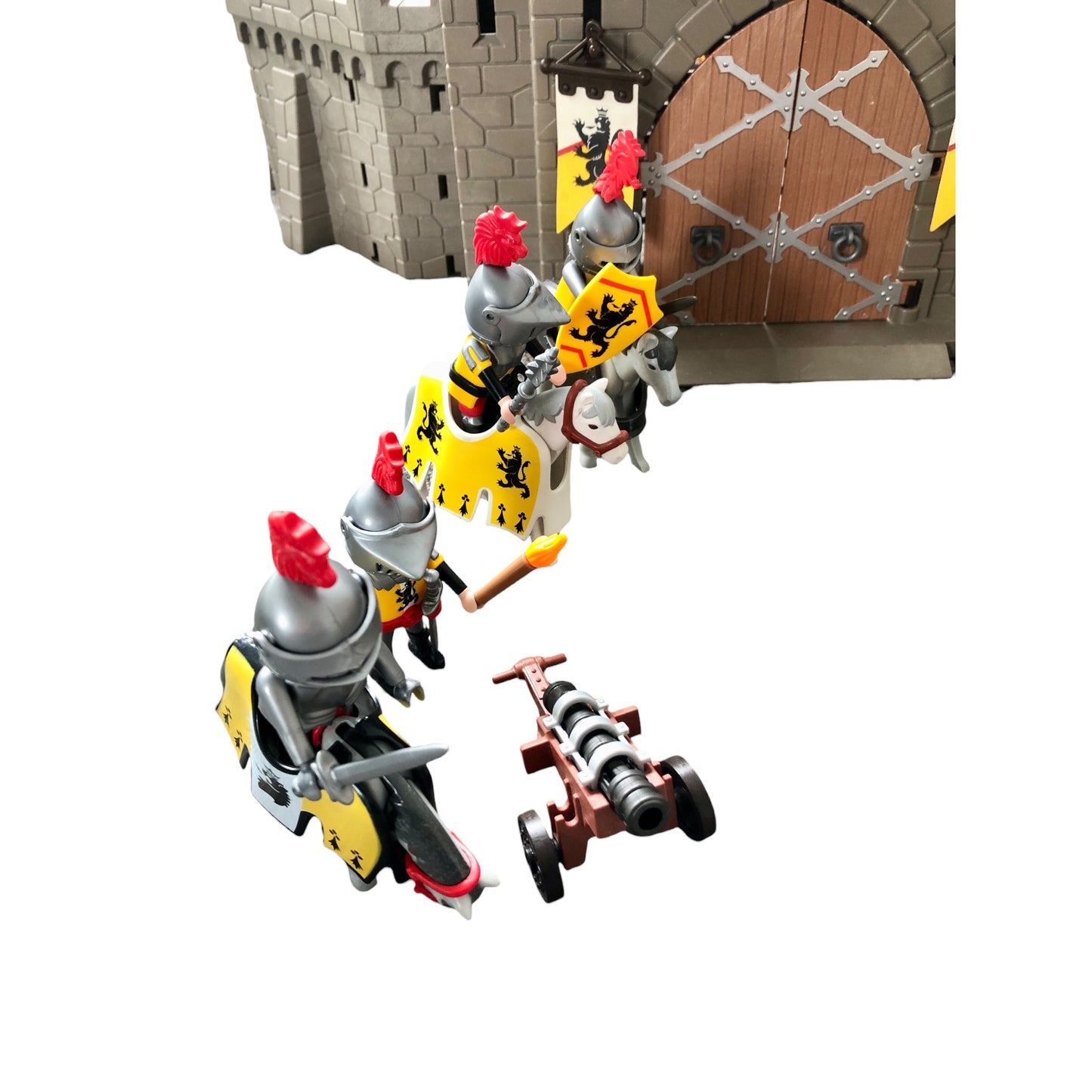 Playmobil® 4865 Château-Fort des Chevaliers du Lion + 4874 Convoi et trésor des Chevaliers du Lion + 4871 Troupe des Chevaliers du Lion